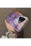 iPhone 16 Plus Compatible Silicone Edge Hard Back Case Couple Phone Case with Butterfly Pattern - 4