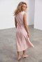 Women's Powder Crew Neck Midi Length Lined Knitted Dress Alc-X15559 - 4