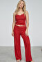 Red Lace Bürümcük-Krınkıl Rope Strap Pajama Set 8059 - 2