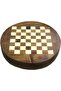Latas Handicrafts & Gifts LLC Wooden Round Chess Set | 23cm X 23cm | CHSABAB - 4