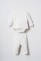 Embroidered Baby Girl White Long Sleeve Pajama Set Usb3236-C-V1 - 4