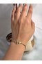 Y Letter Detail Zircon Stone Women's Steel Bracelet - 2