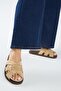 Bartolo Women's Leather Genuine Leather Caged Sand Slippers - 5
