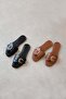 Dorte Women's Daily Leather Slippers Black - 2
