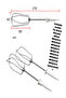 1 set (2 pcs) Blender Whisk for Bosch MFQ3010 MFQ3020 MFQ4020 MFQ4075 MFQ4730 MFQ3532 MFQ4835 MFQ... - 2