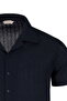 Navy Blue Regular Fit Apache Collared Shirt - 2