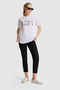Women's White Crew Neck Basic T-Shirt 50321690-Vr013 - 5