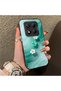 Redmi Note 14 Pro Compatible Silicone Edge Hard Back Case Couple Phone Case with Floral Pattern - 3