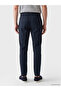 Navy Blue Regular Fit Men's Pleated Gabardine Trousers - 4