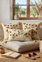 Set of 3 Buldan Handmade Cotton Punch Embroidered Throw Pillow Covers - Decorative Tassel Pillowcases - 2