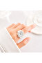 Colorful Mini Finger Watch Stylish Crystal Stone Quartz Ring Watch