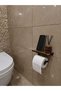 Toilet Paper Holder with Shelf |   Metal Body |   Phone and Accessory Rack with Shelf |   Adhesive & Screw Mounting - 2