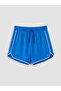 Blue Soft Touch Shorts for Girls with Elastic Waist
