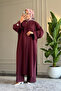 6548 - Stylish, Comfortable, Soft, Special Wanda Viscose Fabric, Women's Set with Slit Detail Long Tunic - 3