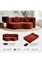 Convertible Folding Futon Sofa Bed, Queen Sleeper Sofa with Pillow, Teddy Floor & Futon Loveseat Couch, Foam Folding Mattress Sleeper for Living Room, Guest Use, Apartment, No Assembly - 5