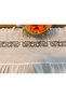 Cream Ruffled Embroidered Luxury Runner (140 X 50 cm) - 6