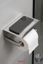 Bathroom Set - Stainless Steel Adhesive Toilet Paper Holder and 2 Hanger Racks - Set of 3 - 4