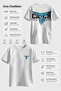 Free Bird Design 100% Cotton Half Oversize White T-Shirt - 3