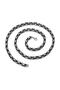 Silver-Black Color Steel Men's Necklace Byzantine Chain Model