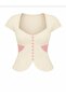 Contrast Detailed Corsage Look Blouse