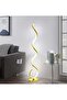 Modern Gold Twisted Floor Lamp for Living Room - 4