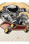 Skateboarder Astronaut Patterned Baby and Child Single Pique Set 160 X 220 cm White - 2