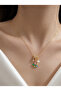 Women's Steel Pearl and Daisy Charm Necklace - 3