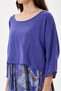 Purple Italian Floral Patterned Varev Cut Knitwear and Lined Strap Dress 2-Piece Suit 38 - 42 Size - 6