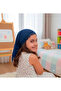 Girl's Lace Triangle Bonnet Dark Blue 100% Viscose Fabric Handmade Design Hair Accessory (Ages 2-9)