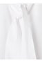 Lcw Vision White Scarf Collar Oversize Women's Shirt - 6
