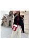 Women Shoulder Crossbody Bag Multifunction Phone Diagonal Bags with Adjustable Strap Sneaker Shape Red - 2