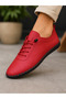 Grande Ruby Leather |   Large Size Genuine Leather Women's Shoes 36-44 Red - 3