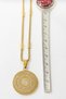 Gold Color 3.5 cm Line with Ayetel Kürsi & Felak, Nas, İhlas Written 316L Stainless Steel 60 cm Bar Thick Doc Chain Necklace - 2