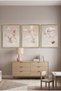 Ballerina Animal Nursery Kids Wall Art | Portrait Framed Canvas Print with Gold Foil Embossed | Luxury Islamic Decor for Kids Room (Set of 3)