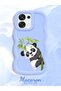 Oppo F31 5g Compatible Case Camera Protector Blue Silicone Couple Phone Case Panda Pattern - 2