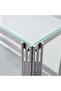 Nail Console Table Small Entry Way Console Table Contemporary Glass and Stainless Steel Finish Suitable For Living Room Table Sofa Table Side Table End Table - 5