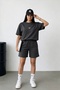 Men's Oversize 100% Cotton Casual Shorts Set Modern Style - 2