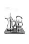 Stainless Steel Coffee Pot Set with 1L Coffee Pot, 1.2L Tea Kettle & Serving Tray Mirror Finish