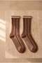 Women's Knitted Patterned Socks Dark Brown - 3