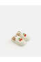 Girls Cream Flower Print Mule - 2
