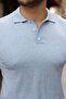 Men's Buttoned Collar Cotton Knitwear T-Shirt - 5