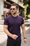 Men's Knitted Pattern Crew Neck Knitwear T-Shirt - 100% Cotton Acrylic - 3