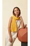 Yellow Scallop Fabric Scarf Hair, Bag and Neck Accessory Bandana
