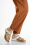 Inside and Outside, 100% Genuine Leather, Velcro Fastening, Soft Sole, Heelless Women's Slippers - 3
