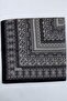 Women's Black Gray Ethnic Patterned Stitched Writing - 2