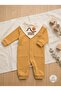 Mustard Color Bandana Baby Romper Set with Pockets – 100% Cotton Baby Romper - 2