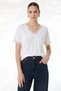 Collar and sleeve lace detail blouse ecru - 3