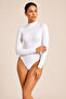 Women's 95% Cotton Half Turtleneck Long Sleeve Stretchy 4-Piece Basic Bodysuit - 2
