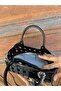 Women's Medium Size Knitted Detailed Adjustable Strap Luxury Hand and Shoulder Bag Shopper - 4