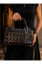 Women's Medium Size Knitted Detailed Adjustable Strap Luxury Hand and Shoulder Bag Shopper - 8